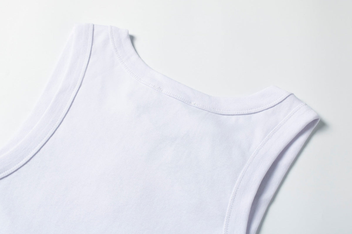 Schwarz-weißes Tanktop – Herren