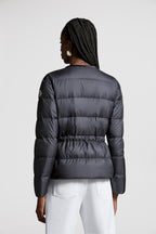 Echione Short Down Jacket – a duchesse trim and gold-toned hardware completes the look – LUX VERSE Luxury Designer Fashion Outlet