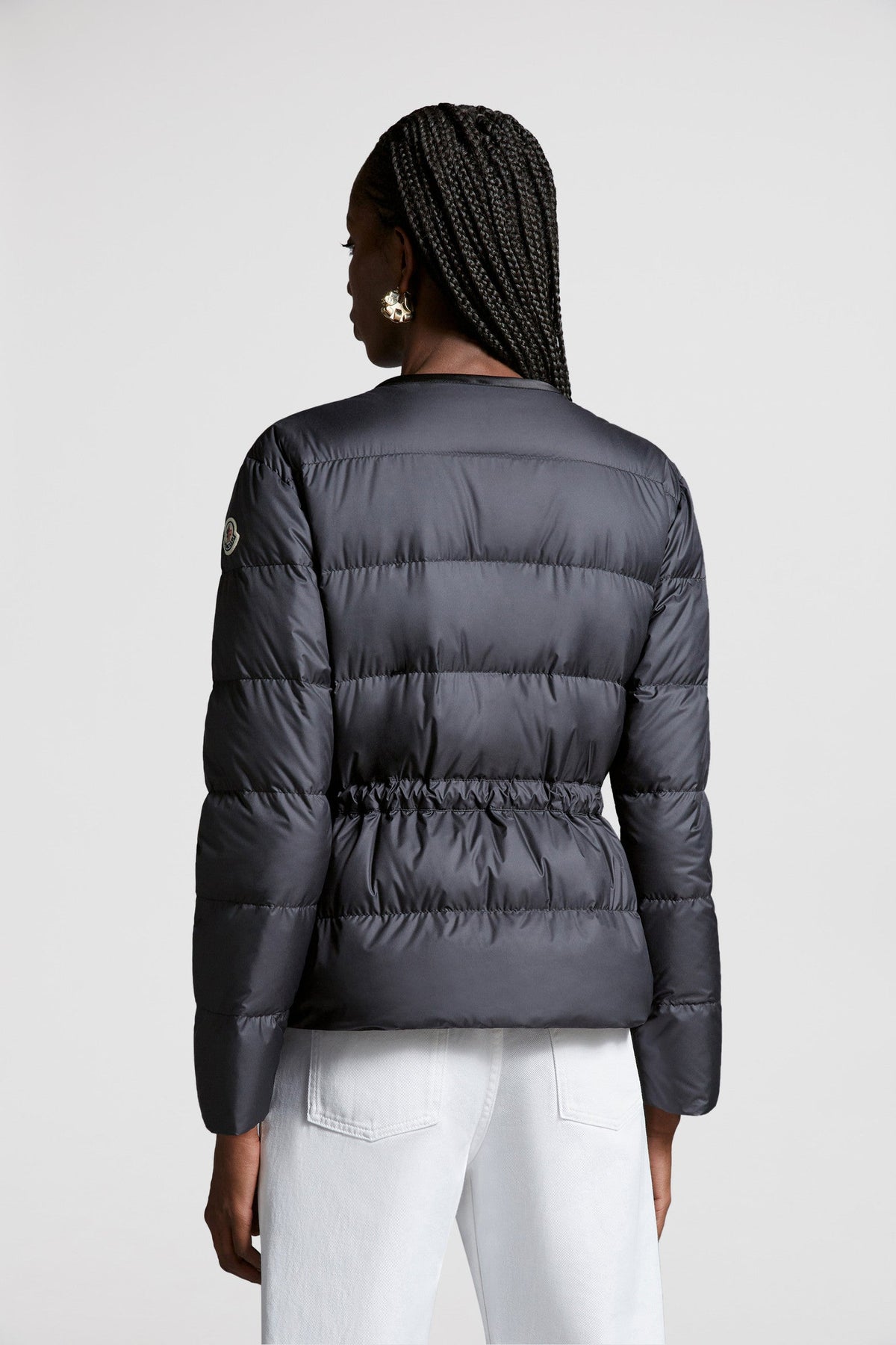 Echione Short Down Jacket – a duchesse trim and gold-toned hardware completes the look – LUX VERSE Luxury Designer Fashion Outlet
