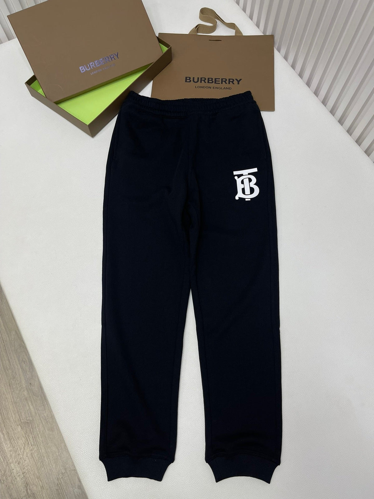 Marineblaue Jogginghose mit Monogramm aus Baumwolle – Herren