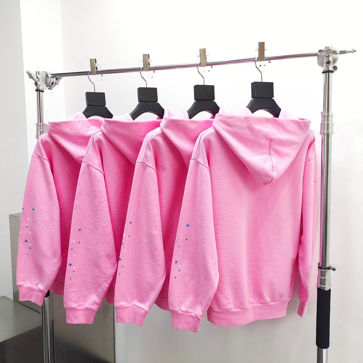 Pink Cotton Tonal Web Pullover - Men's