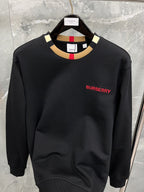Weißes Baumwoll-T-Shirt mit Kontrastkragen – Herren