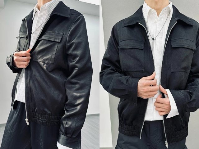 Black Nylon Zip Pocket Blouson - Men's