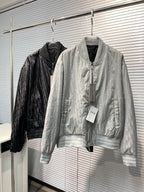 Schwarzer Stepp-Bomber aus Nylon – Herren