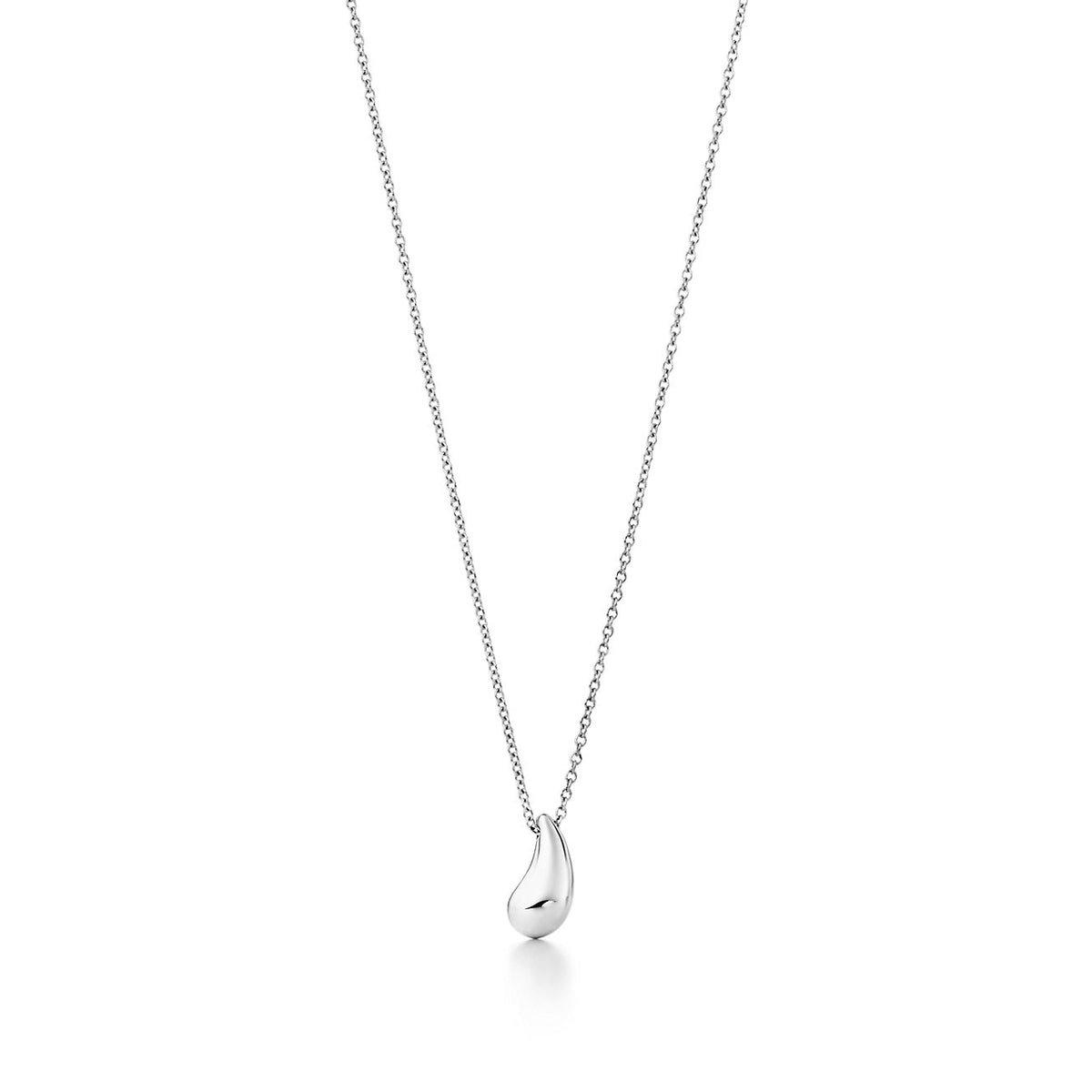 Elsa Peretti Teardrop Pendant Sterling Silver Necklace – LUX VERSE Luxury Designer Fashion Outlet