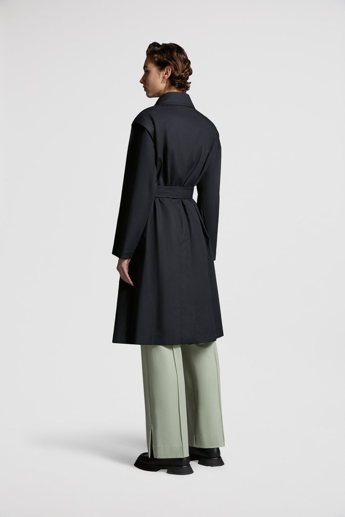 Elyme Trench Coat – crafted from cotton, the loose coat comes in a timeless double-breasted and belted – LUX VERSE Luxury Designer Fashion Outlet