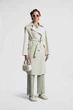 Elyme Trench Coat – crafted from cotton, the loose coat comes in a timeless double-breasted and belted – LUX VERSE Luxury Designer Fashion Outlet