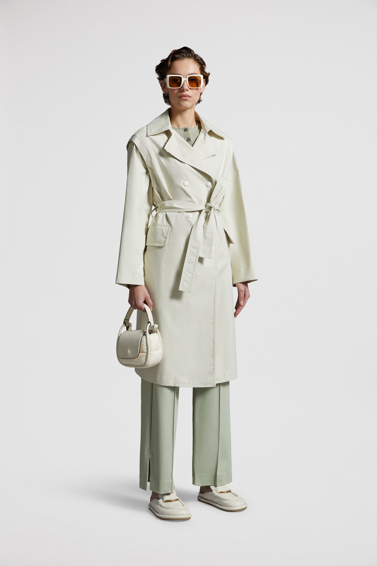 Elyme Trench Coat – crafted from cotton, the loose coat comes in a timeless double-breasted and belted – LUX VERSE Luxury Designer Fashion Outlet