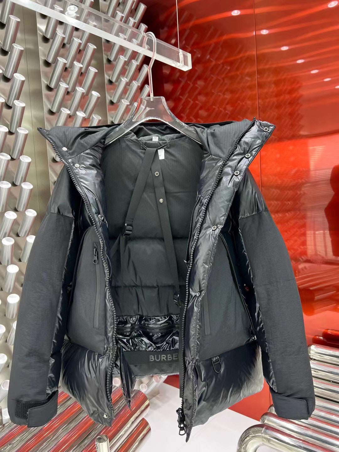 Black Puffer Jacket - Men's