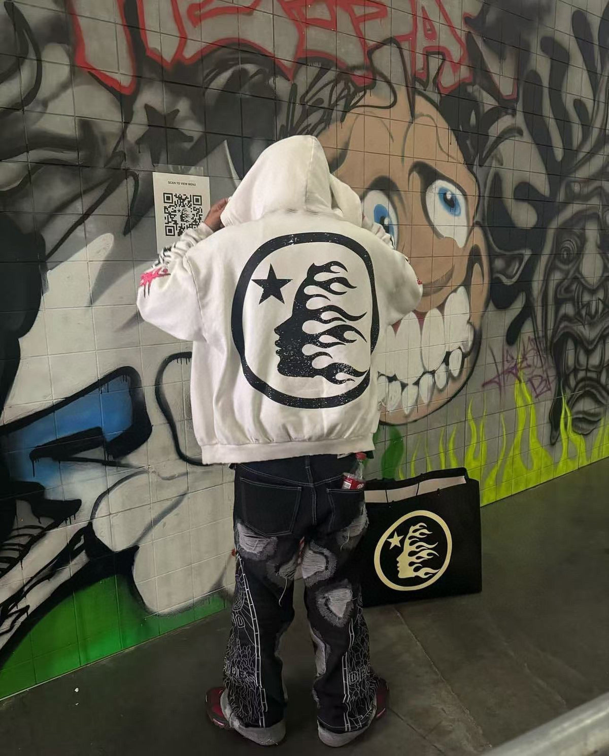 Weißer Hoodie - Herren