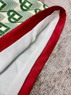 Grüne Seidenshorts mit Monogramm – Herren