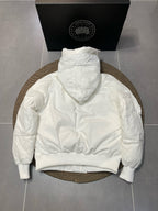 Schwarz-weiße Steppjacke für Herren