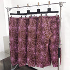 Burgundy Cotton Web Print Joggers – Herren