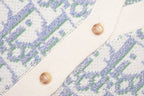 Blue Jacquard Monogram Cardigan - Men's