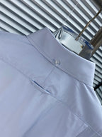 Blaues Oxford-Langarmhemd aus Baumwolle – Herren