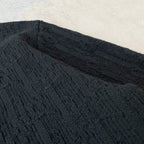 Schwarzer Rollkragenpullover aus Wolle mit Zopfmuster – Herren