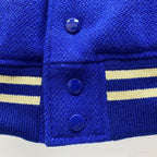 Blue Wool Shoulder Panel Varsity - Men's