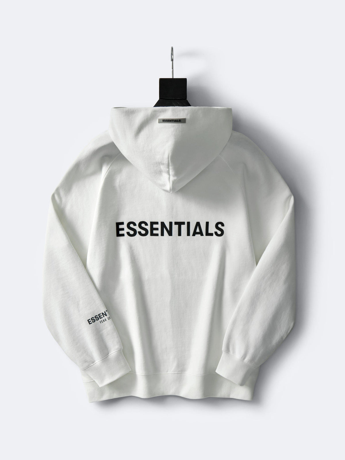 White Cotton Plain Zip-Through - Men's