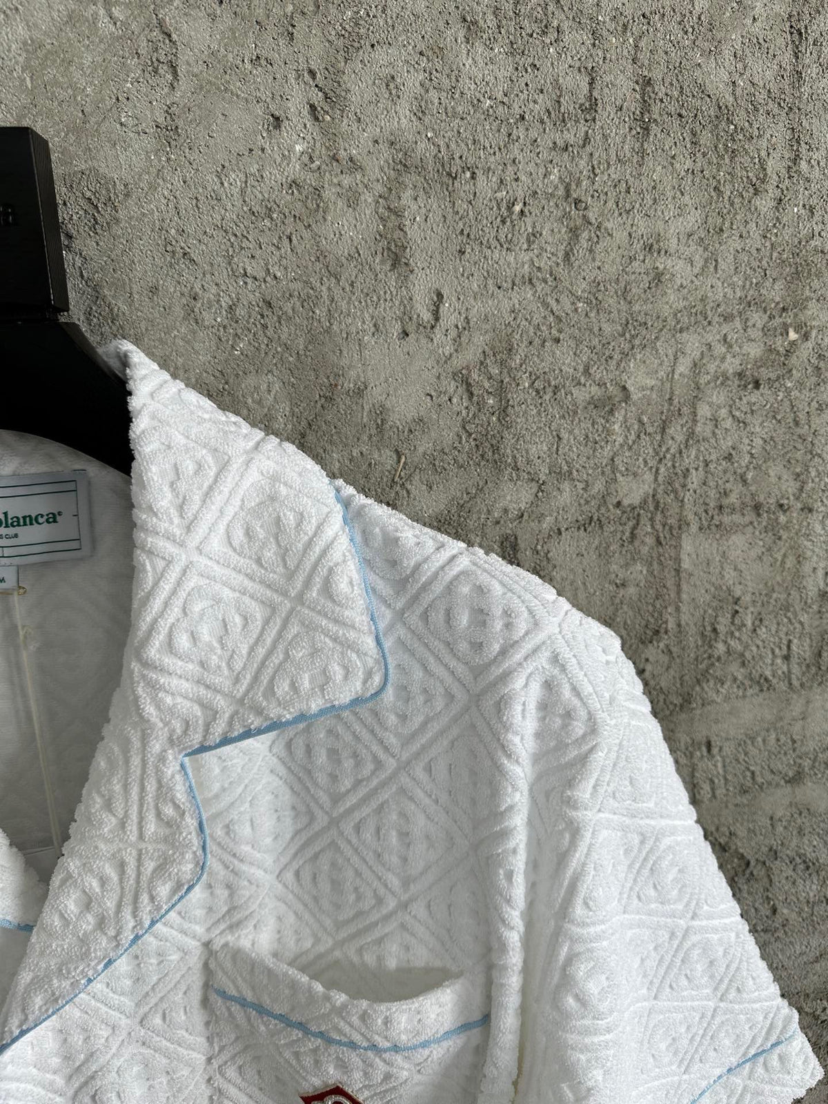White Knit Waffle Short-Sleeve - Men's