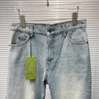 Blue Denim Faded Straight – Damen