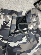 Grey Cotton Camo Print Cargo - Men's