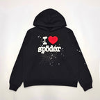 Schwarzer Baumwoll-Slogan-Pullover – Herren