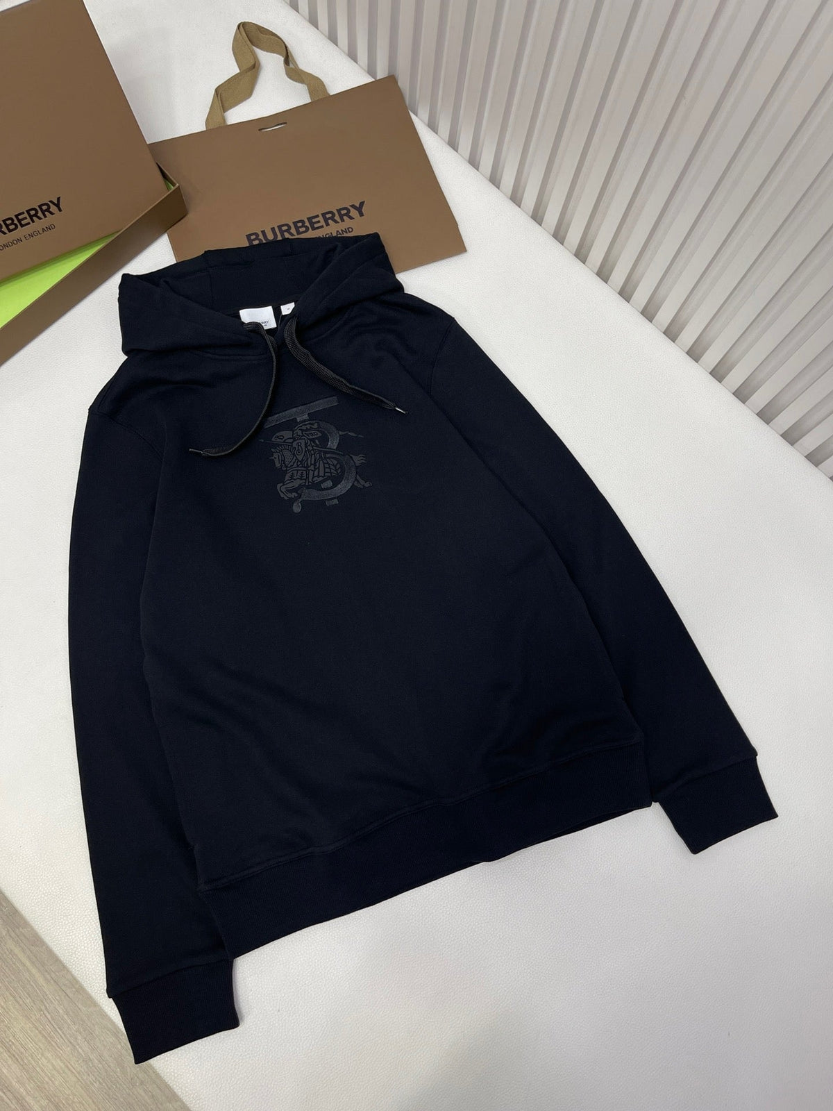 Navy Cotton Embroidered Pullover - Men's