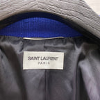 Blue Wool Shoulder Panel Varsity - Men's