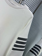 4-Bar Crewneck Grey Loopback – Herren