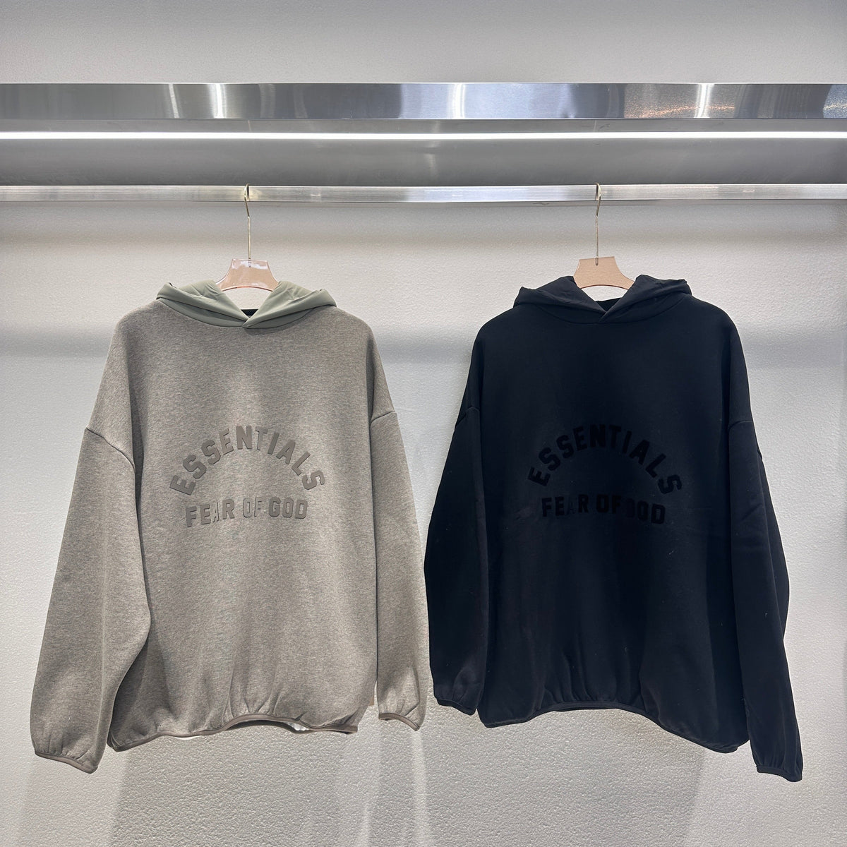 Pflanzenasche Schwarzer Kapuzenpullover – Herren