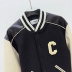 Black Wool Letter Varsity - Men's