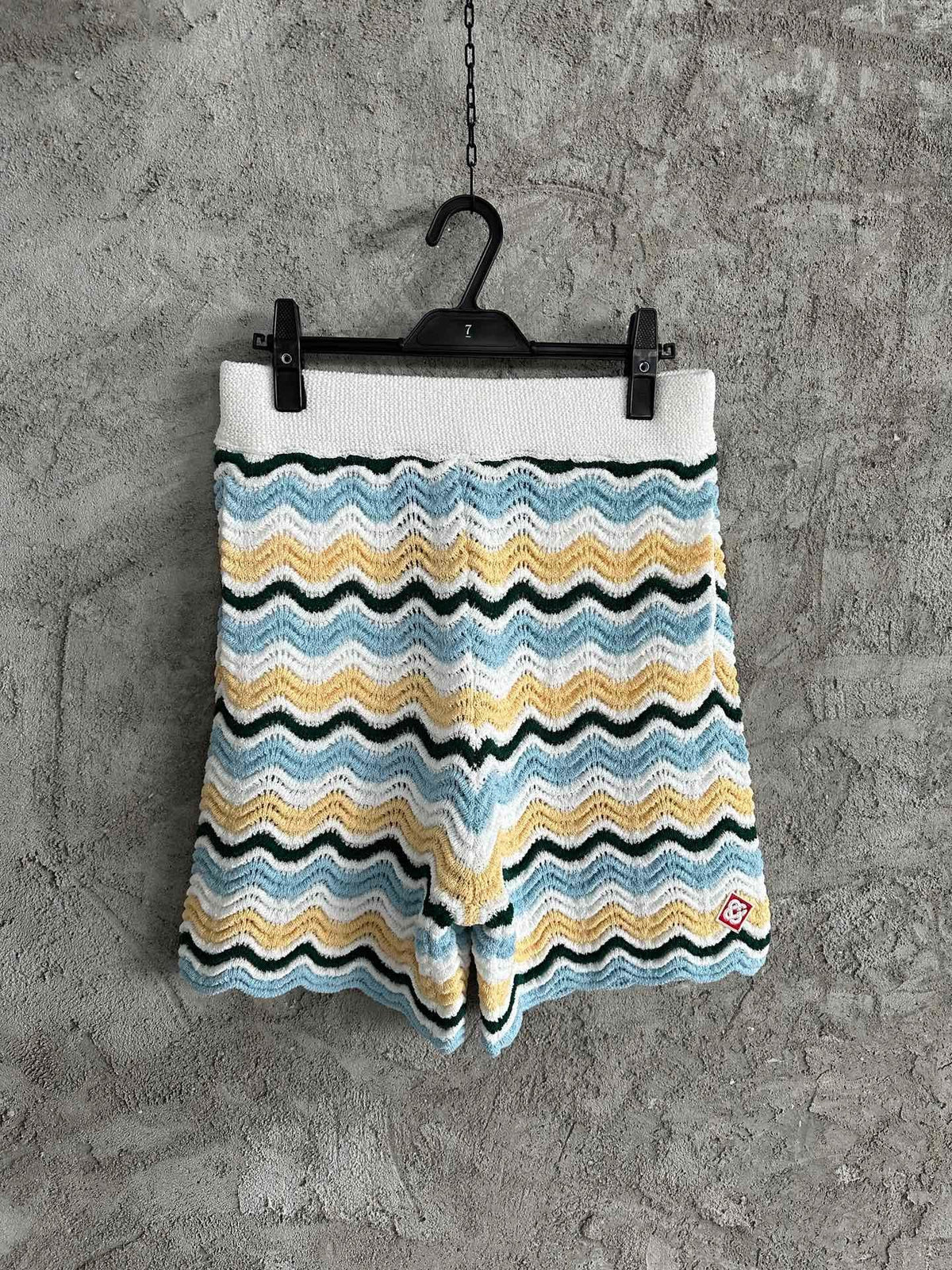 Multicolour Chevron Knit Shorts - Men's