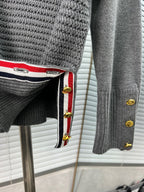 Grey Knit Cardigan - Men's