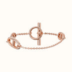 Dancre Chaine 3 Motif Rose Gold Bracelet – LUX VERSE Luxury Designer Fashion Outlet