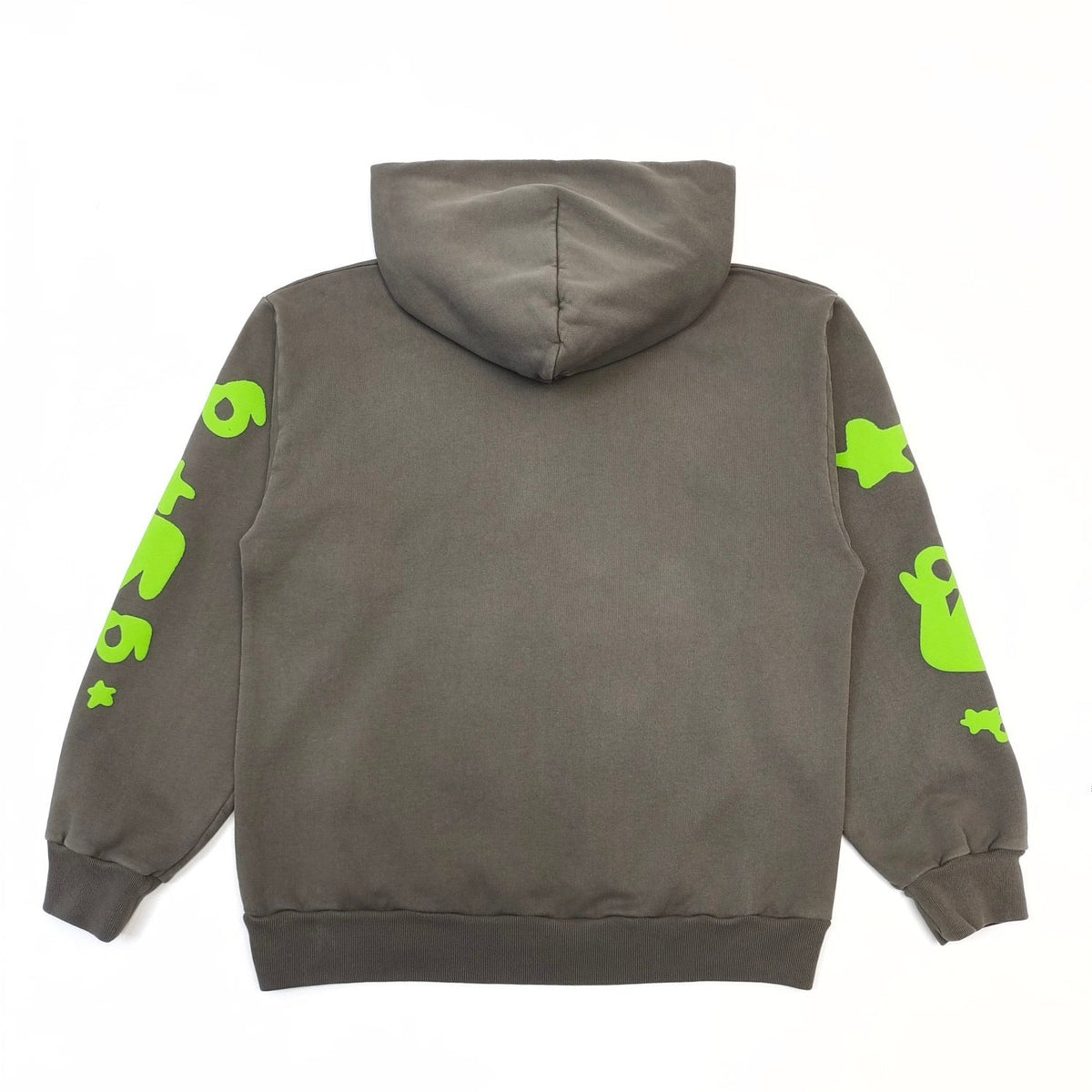 Grey Cotton Back Print Pullover - Men's