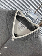 Marineblaue Strickjacke aus Wolle mit vier Streifen – Herren