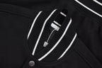 Black Wool Text Logo Varsity - Men's