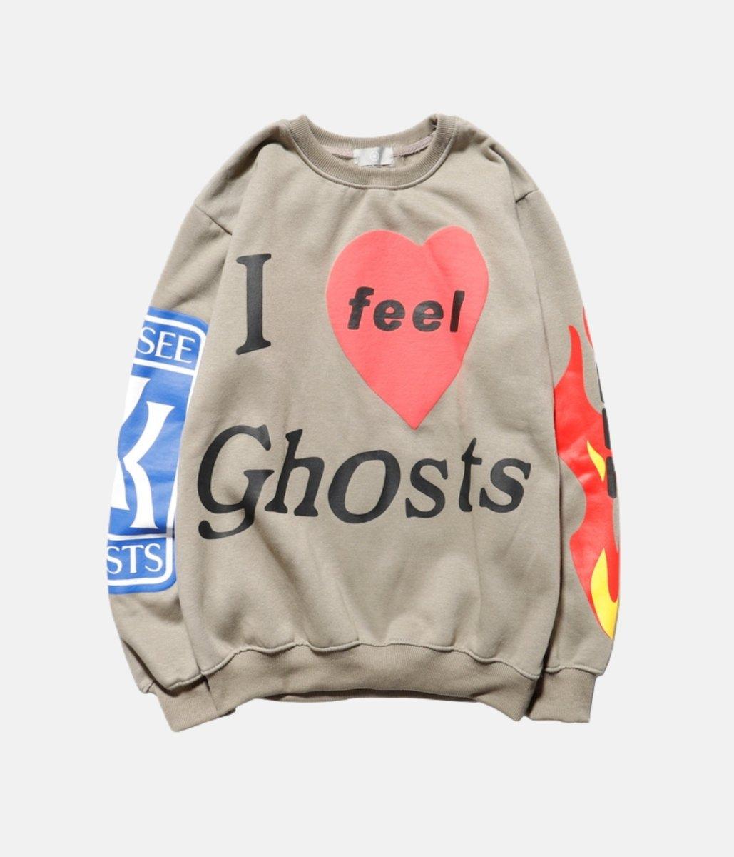 Feel Ghosts Sweatshirt – material: Premium Cotton & Polyester Design: Foam Print | Fit type: – LUX VERSE Luxury Designer Fashion Outlet