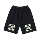 Black Cotton Script Drawstring - Men's