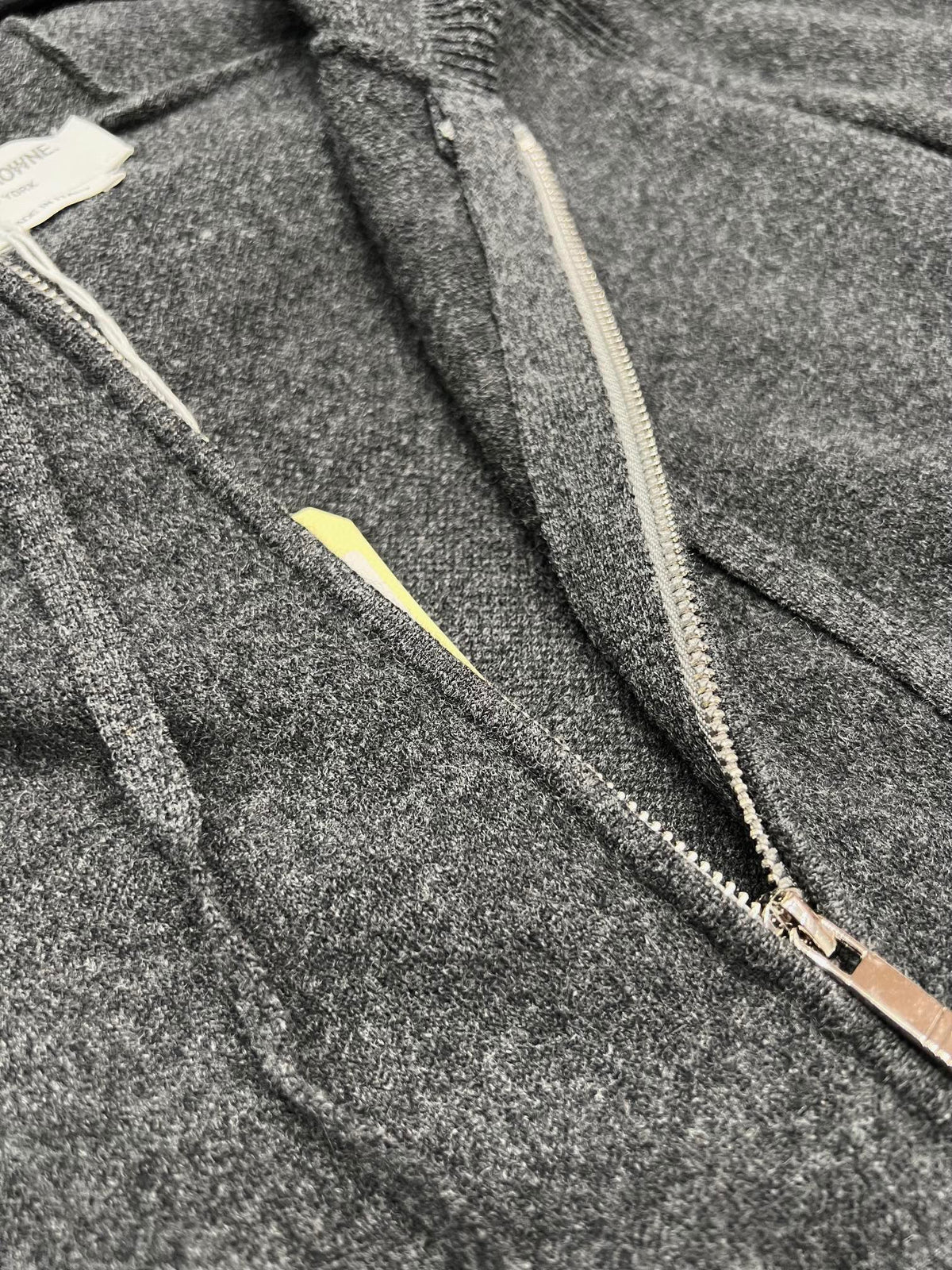 4-Bar Zip Grey Hoodie - Men's