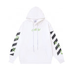 Herren-Pullover aus schwarzem Baumwolldiaognaldruck