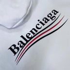 Weißer Baumwollpullover mit Brustlogo – Herren