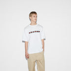 Cotton Jersey T-Shirt With Print – emblematic codes of the House and refined patterns are reinterpreted in contemporary – LUX VERSE Luxury Designer Fashion Outlet