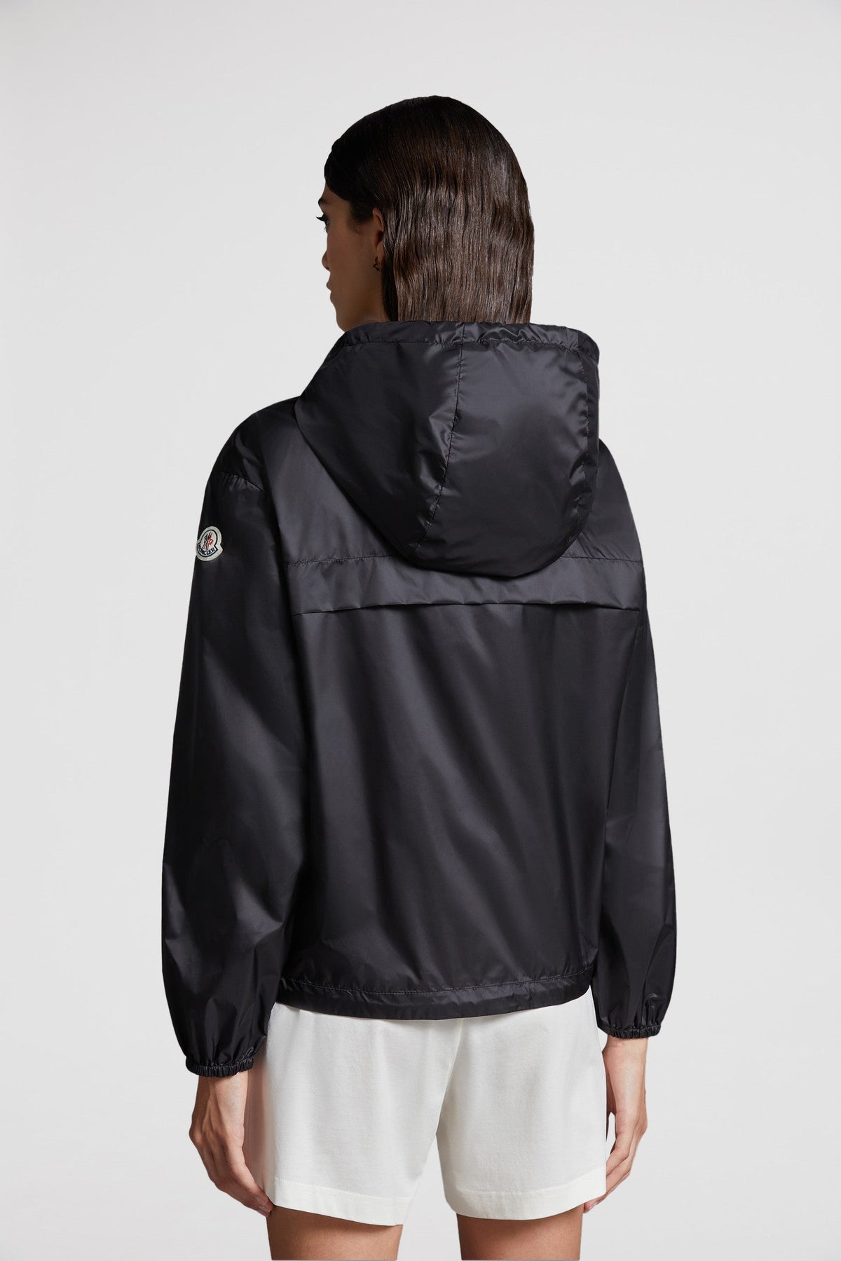 Filiria Hooded Glossy Jacket – crafted from nylon laqué Nylon laqué lining Down-filled Hood with drawstring – LUX VERSE Luxury Designer Fashion Outlet
