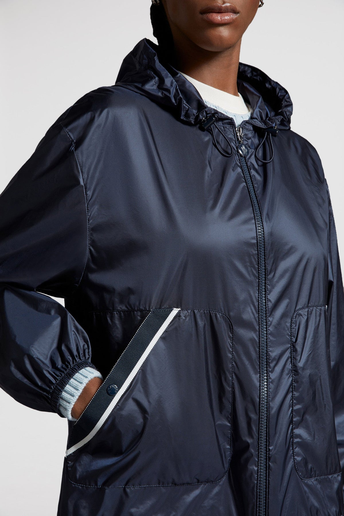 Filiria Hooded Glossy Jacket – emblematic of brand DNA, the Bayard short down jacket is crafted from nylon laqué - – LUX VERSE Luxury Designer Fashion Outlet