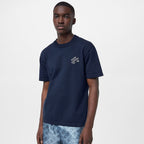 Signature Short-Sleeved Cotton Crewneck – it is signed with a contrasting embroidered signature on the left chest, underscored – LUX VERSE Luxury Designer Fashion Outlet