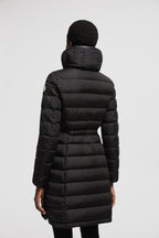 Flammette Long Down Jacket – crafted from nylon technique, the down coat has a feminine fit-and-flare silhouette, – LUX VERSE Luxury Designer Fashion Outlet