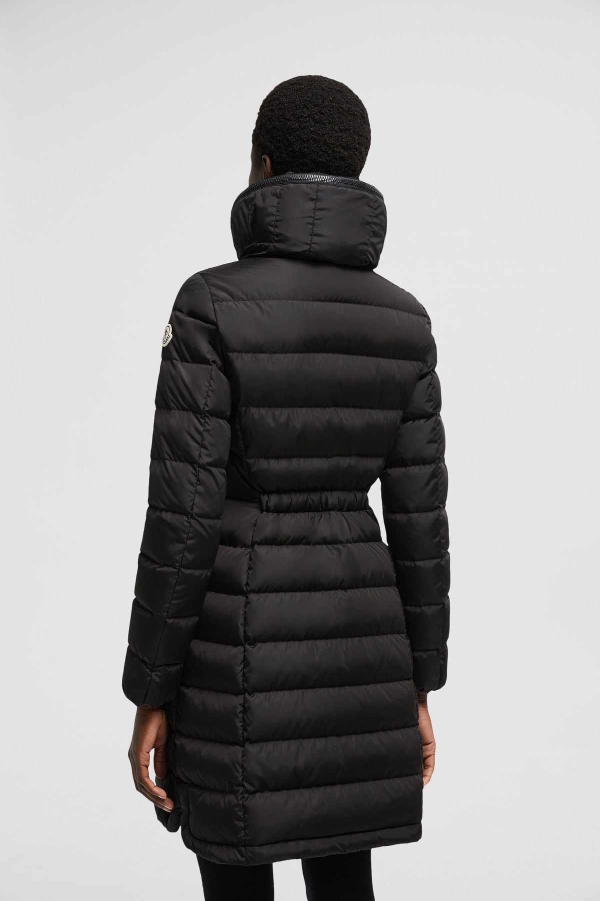 Flammette Long Down Jacket – crafted from nylon technique, the down coat has a feminine fit-and-flare silhouette, – LUX VERSE Luxury Designer Fashion Outlet