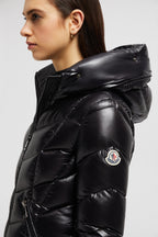 Fulmarus Long Down Jacket – the Fulmarus long down jacket is crafted in classic nylon laqué with graphic chevron – LUX VERSE Luxury Designer Fashion Outlet