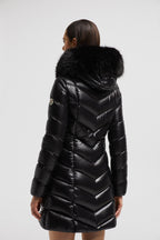 Fulmarus Long Down Jacket – the Fulmarus long down jacket is crafted in classic nylon laqué with graphic chevron – LUX VERSE Luxury Designer Fashion Outlet